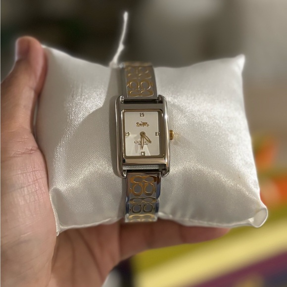 Coach Two-Tone Rectangular Watch - Picture 4 of 7